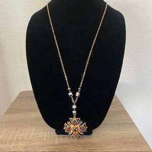 NWOT EXPRESS Large Cross Beaded Long Necklace
